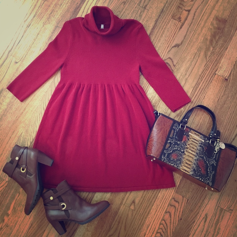 Leo & Nicole turtleneck shirtdress